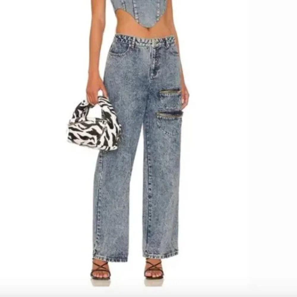 BY DYLN Carson Jeans Light Blue - Picture 1 of 5